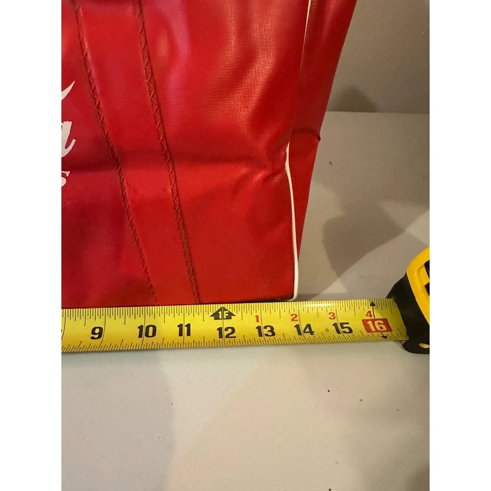 Vintage Coca-Cola Red Vinyl Insulated Cooler Bag Retro Soda Memorabilia